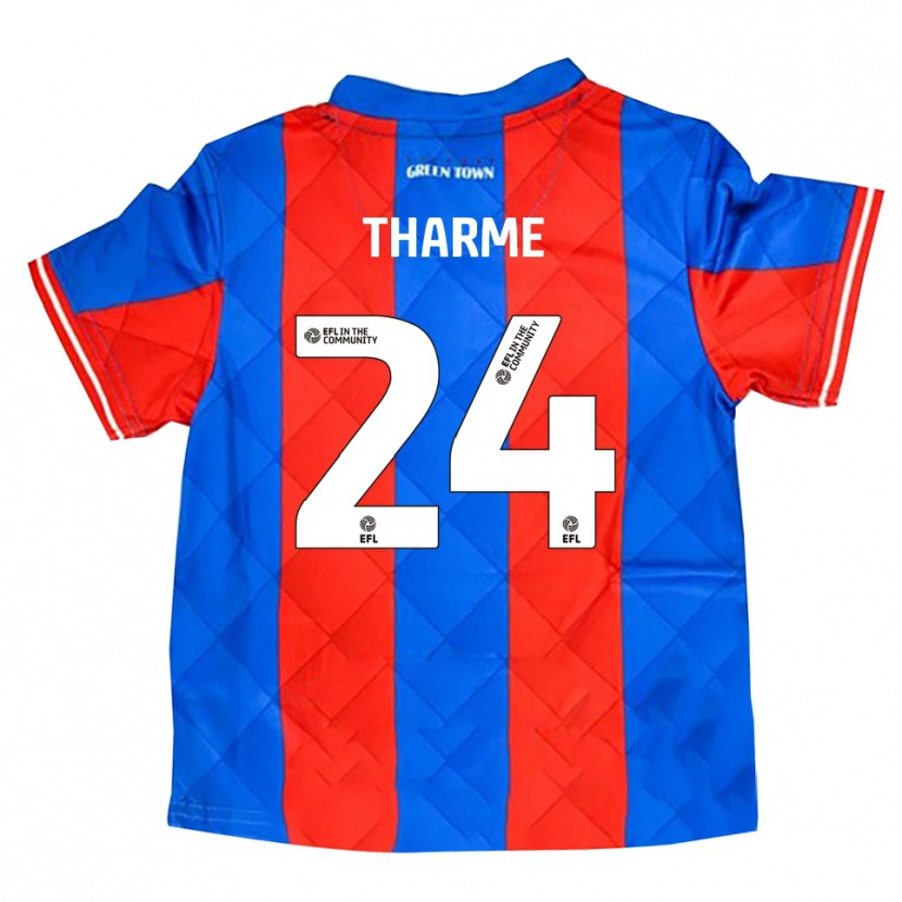 Danxen Kinderen Doug Tharme #24 Blauw Rood Wit Uitshirt Uittenue 2025/26 T-Shirt