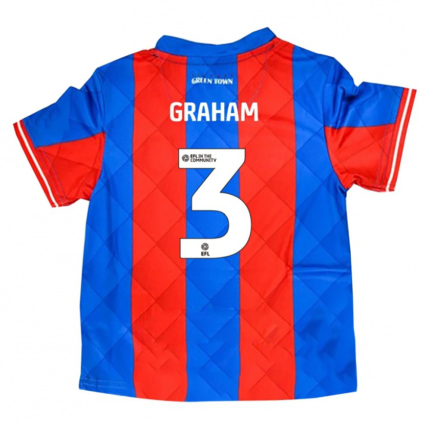 Danxen Kinderen Alex Graham #3 Blauw Rood Wit Uitshirt Uittenue 2025/26 T-Shirt