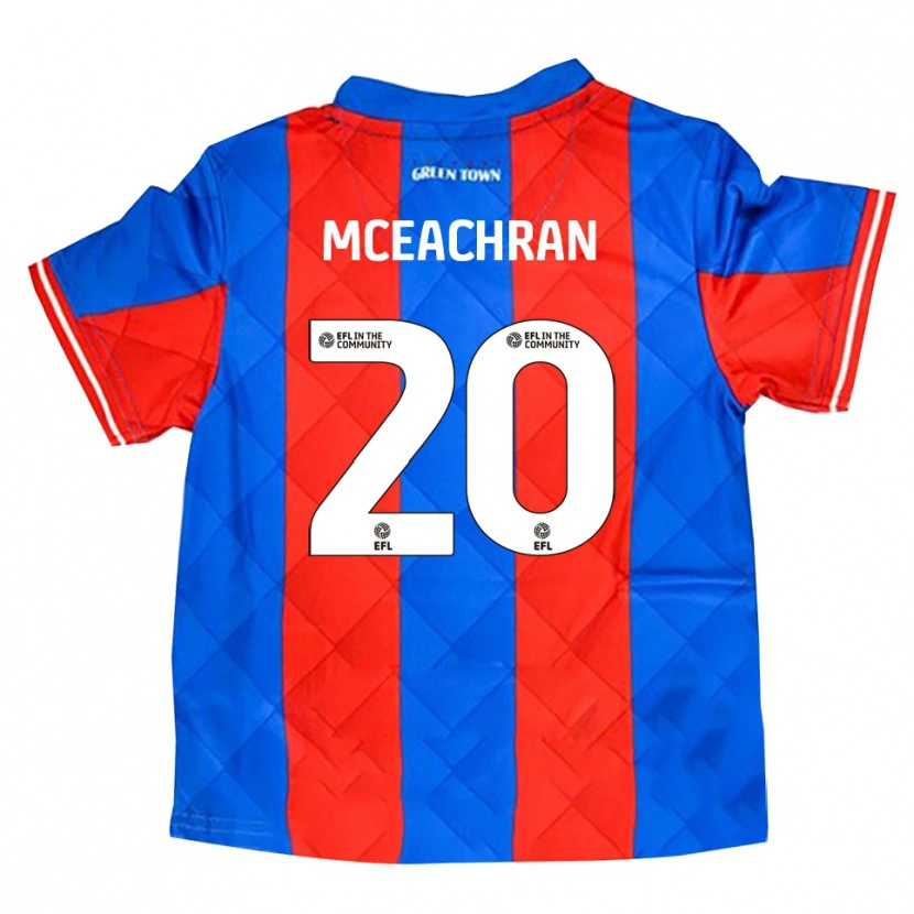 Danxen Kinderen George Mceachran #20 Blauw Rood Wit Uitshirt Uittenue 2025/26 T-Shirt