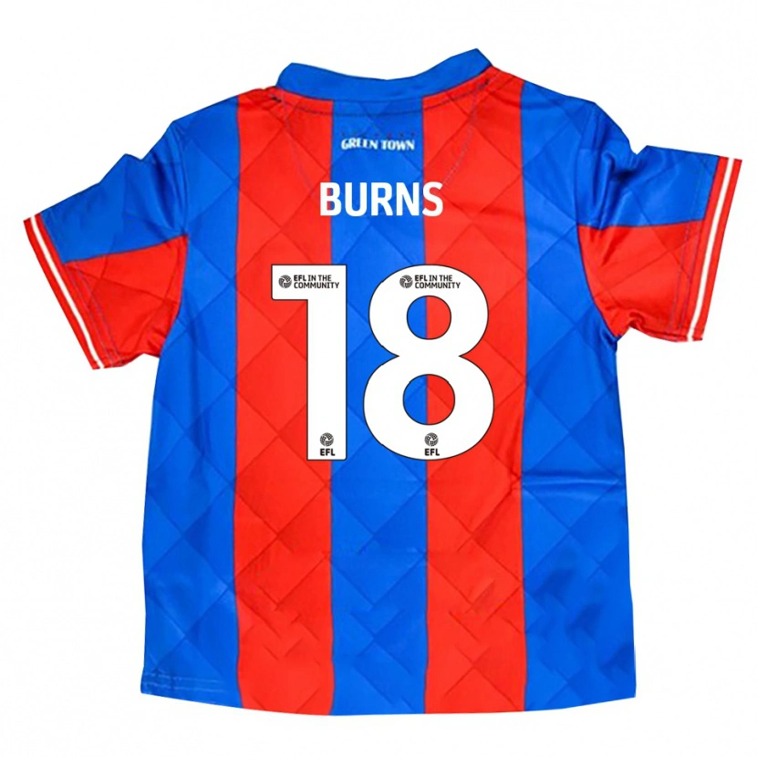 Danxen Kinderen Darragh Burns #18 Blauw Rood Wit Uitshirt Uittenue 2025/26 T-Shirt