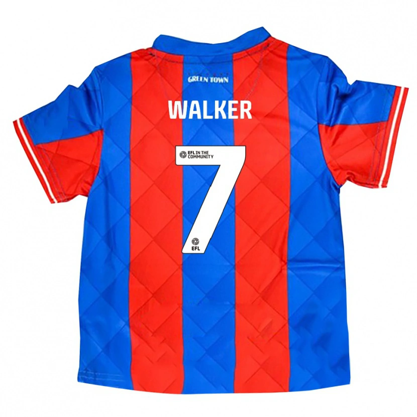 Danxen Kinderen Jamie Walker #7 Blauw Rood Wit Uitshirt Uittenue 2025/26 T-Shirt