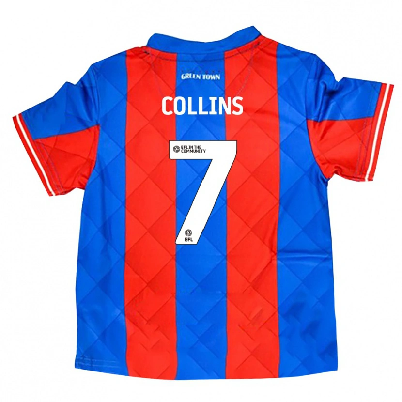 Danxen Kinderen Jack Collins #7 Blauw Rood Wit Uitshirt Uittenue 2025/26 T-Shirt