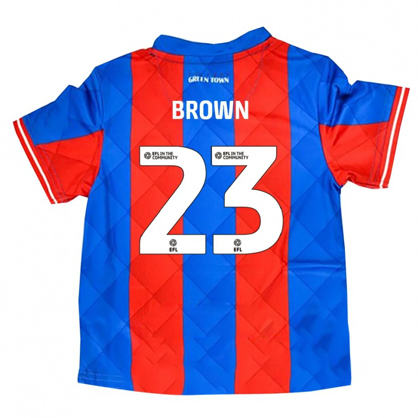 Danxen Kinderen Henry Brown #23 Blauw Rood Wit Uitshirt Uittenue 2025/26 T-Shirt
