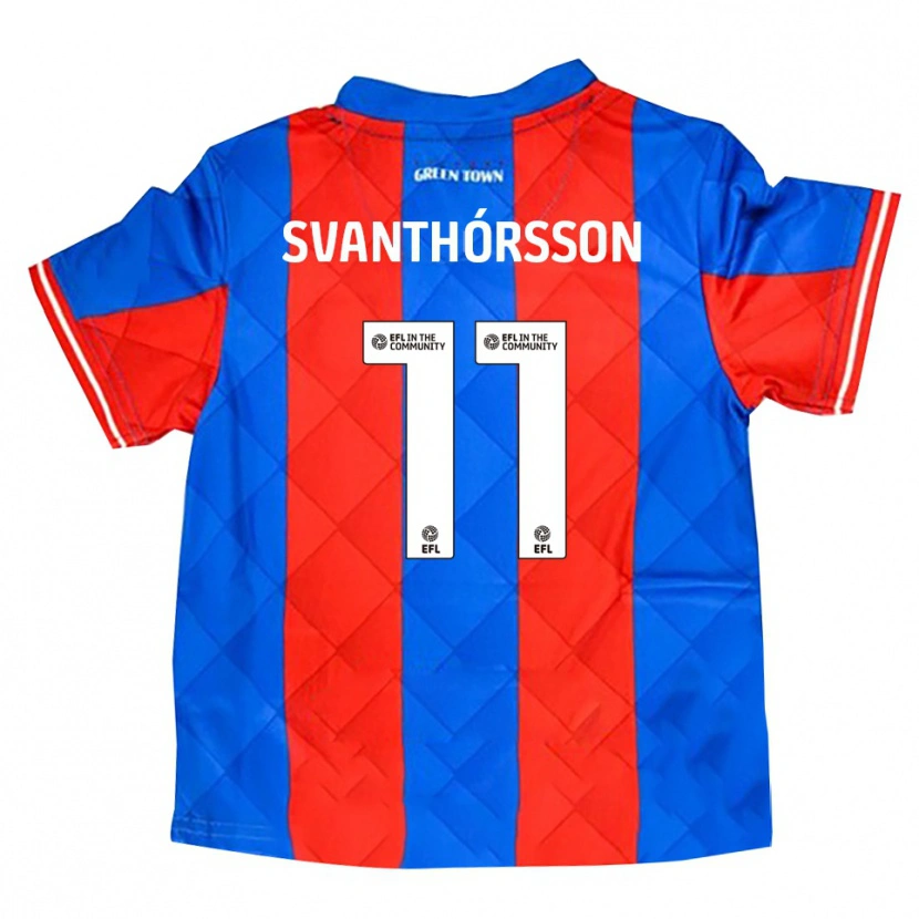 Danxen Kinderen Jason Dadi Svanthórsson #11 Blauw Rood Wit Uitshirt Uittenue 2025/26 T-Shirt