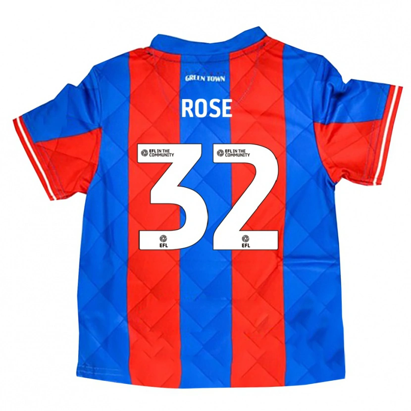 Danxen Kinderen Danny Rose #32 Blauw Rood Wit Uitshirt Uittenue 2025/26 T-Shirt