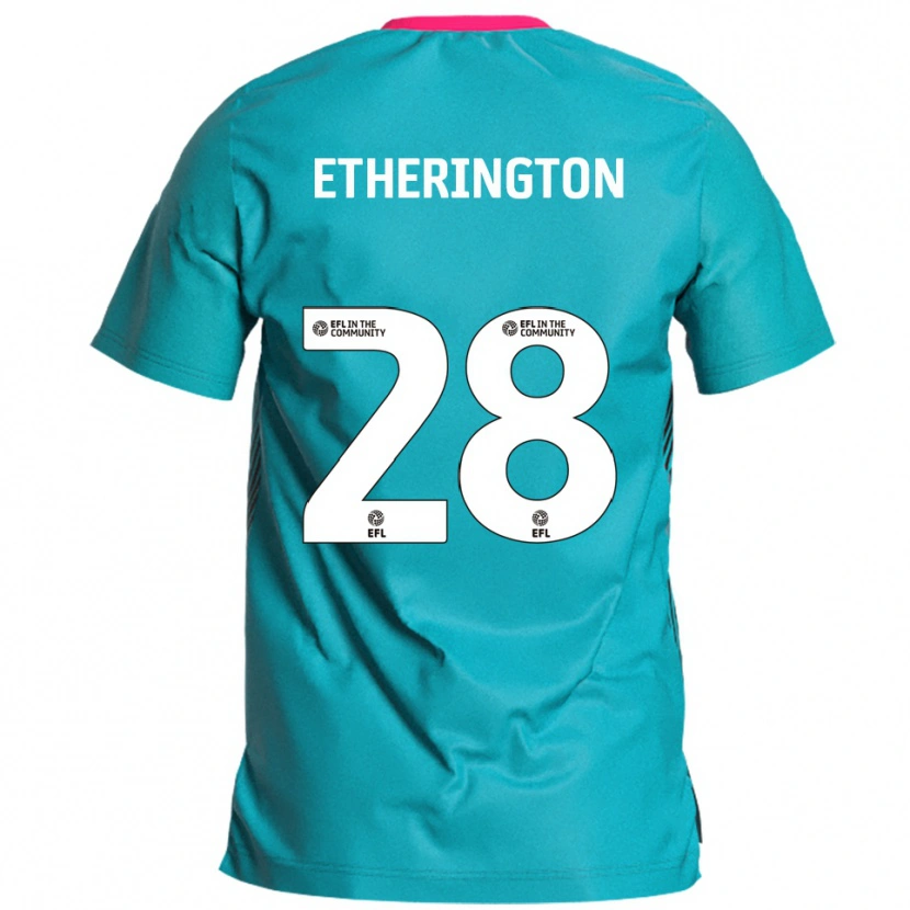 Danxen Kinderen Marcus Etherington #28 Hemelsblauw Roze Uitshirt Uittenue 2025/26 T-Shirt