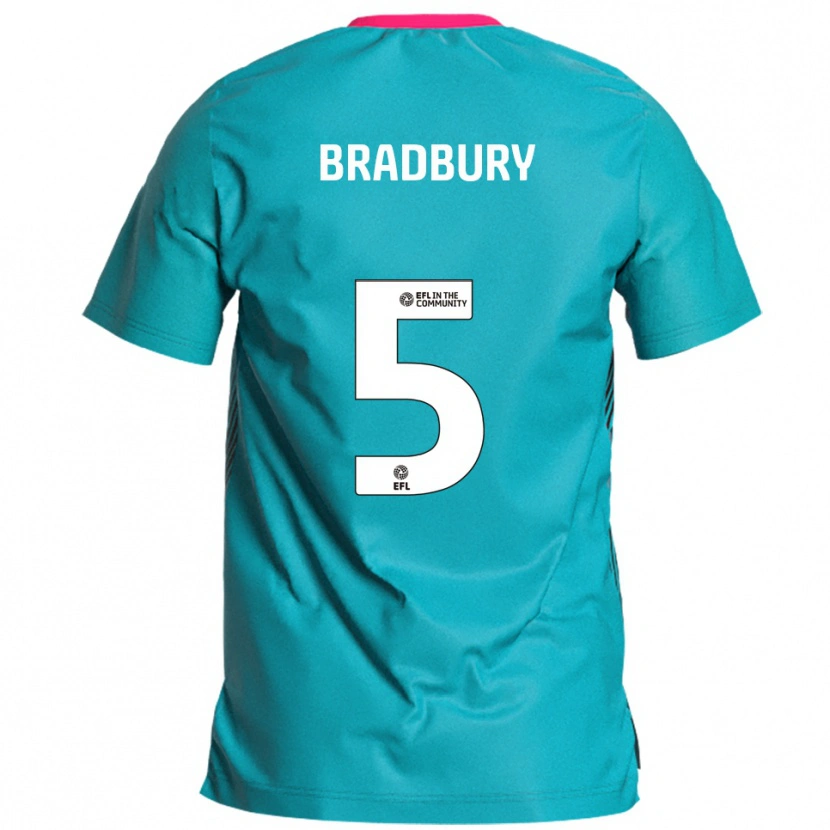 Danxen Kinderen Tom Bradbury #5 Hemelsblauw Roze Uitshirt Uittenue 2025/26 T-Shirt
