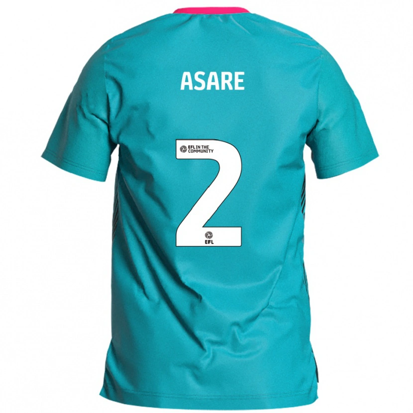 Danxen Kinderen Zico Asare #2 Hemelsblauw Roze Uitshirt Uittenue 2025/26 T-Shirt