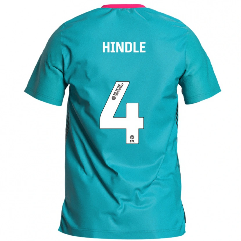 Danxen Kinderen Harry Hindle #4 Hemelsblauw Roze Uitshirt Uittenue 2025/26 T-Shirt