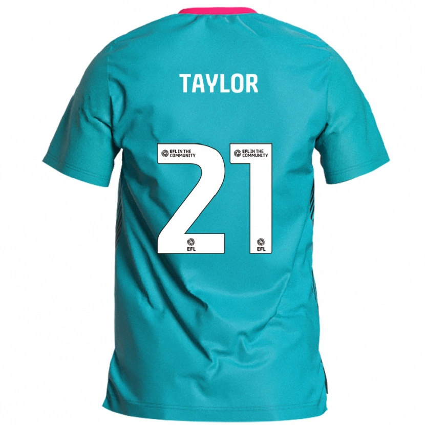 Danxen Kinderen Ellis Taylor #21 Hemelsblauw Roze Uitshirt Uittenue 2025/26 T-Shirt