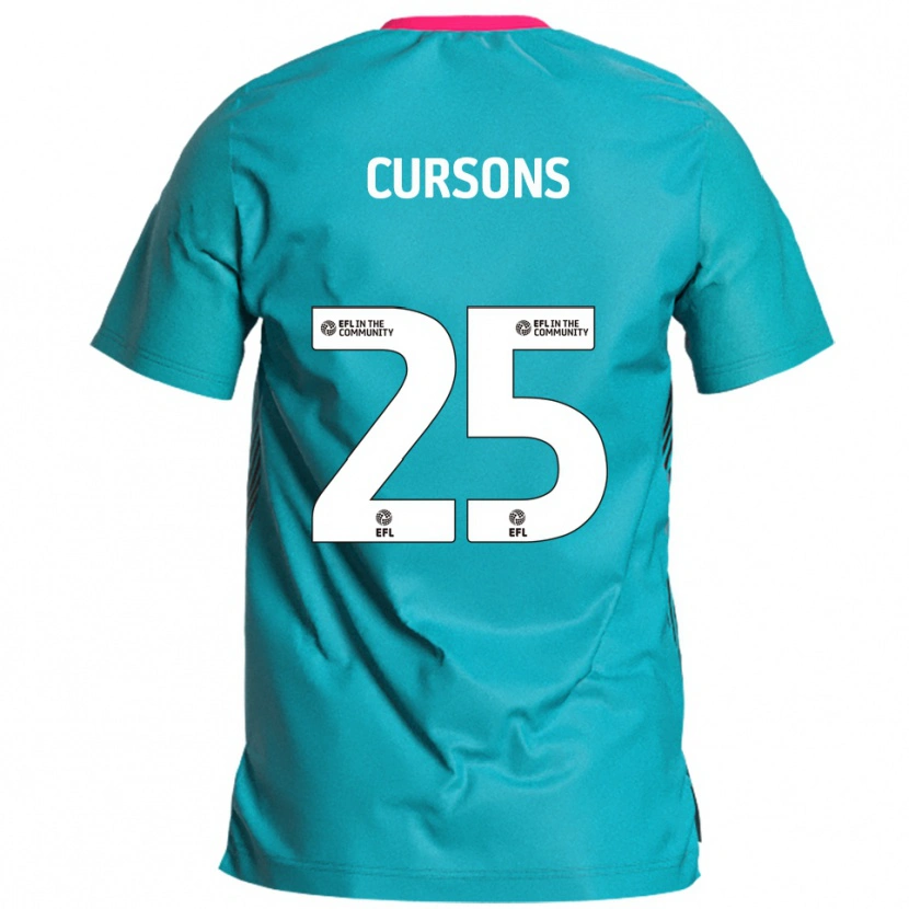 Danxen Kinderen Tom Cursons #25 Hemelsblauw Roze Uitshirt Uittenue 2025/26 T-Shirt