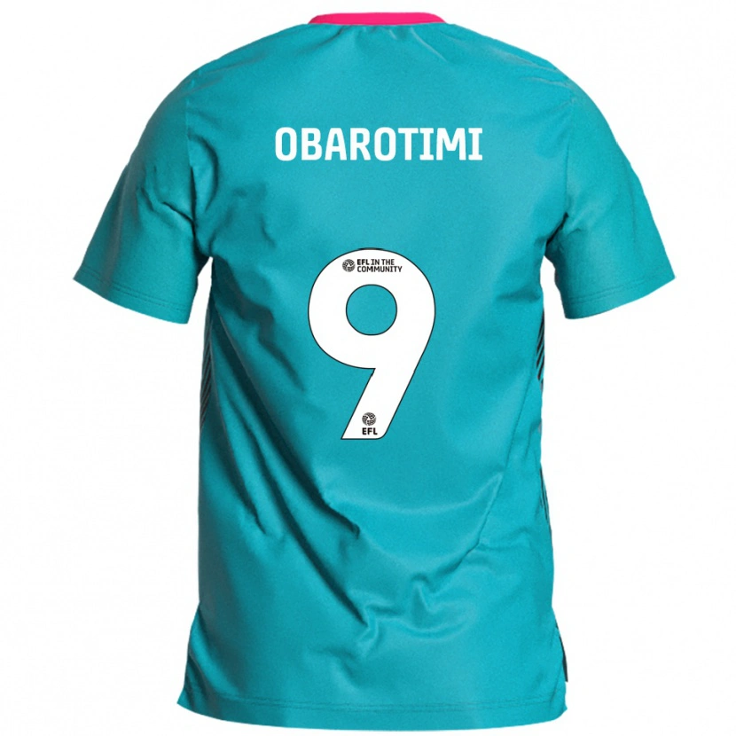 Danxen Kinderen Jayden Obarotimi #9 Hemelsblauw Roze Uitshirt Uittenue 2025/26 T-Shirt