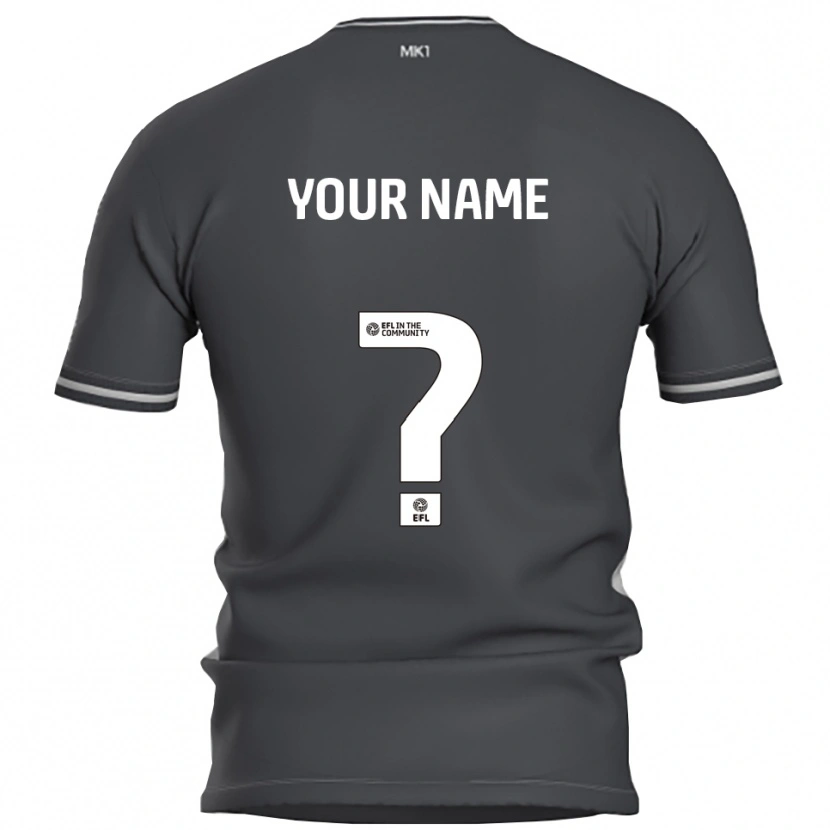 Danxen Kinderen Uw Naam #0 Grijs Zilver Uitshirt Uittenue 2025/26 T-Shirt