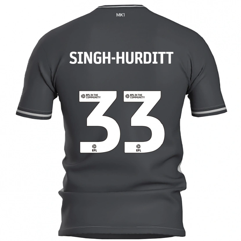 Danxen Kinderen Damerai Singh-Hurditt #33 Grijs Zilver Uitshirt Uittenue 2025/26 T-Shirt
