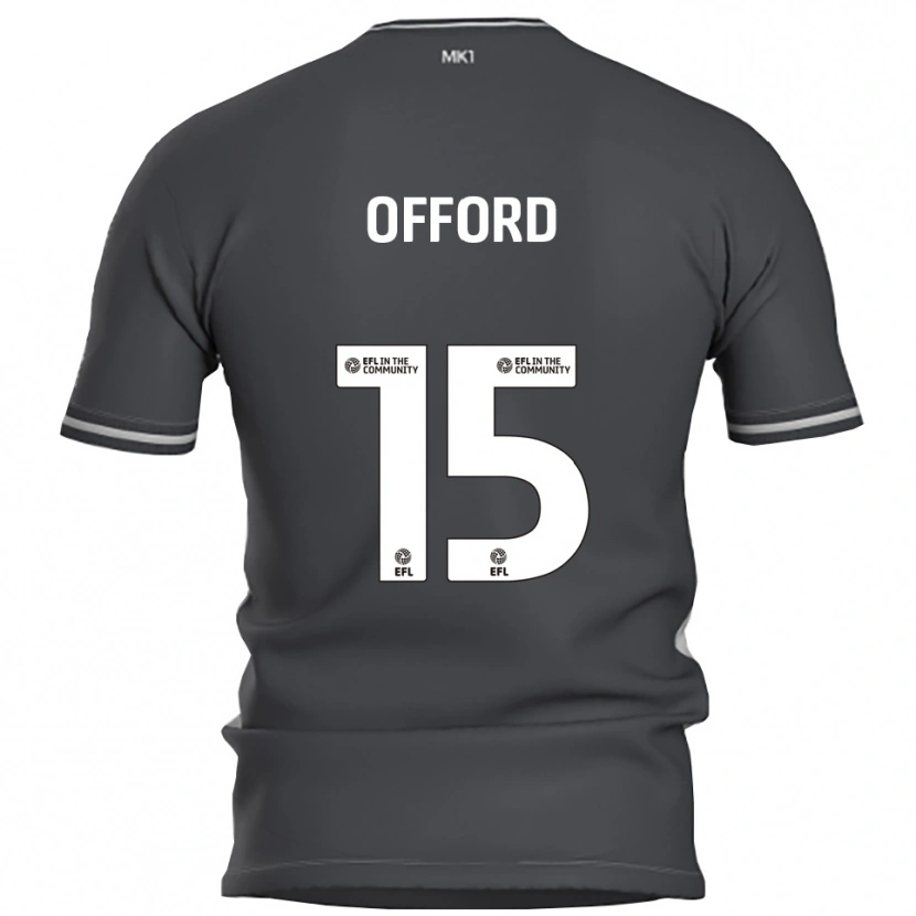 Danxen Kinderen Luke Offord #15 Grijs Zilver Uitshirt Uittenue 2025/26 T-Shirt
