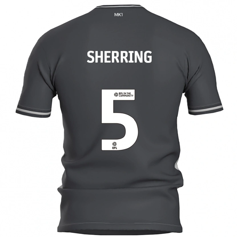 Danxen Kinderen Sam Sherring #5 Grijs Zilver Uitshirt Uittenue 2025/26 T-Shirt