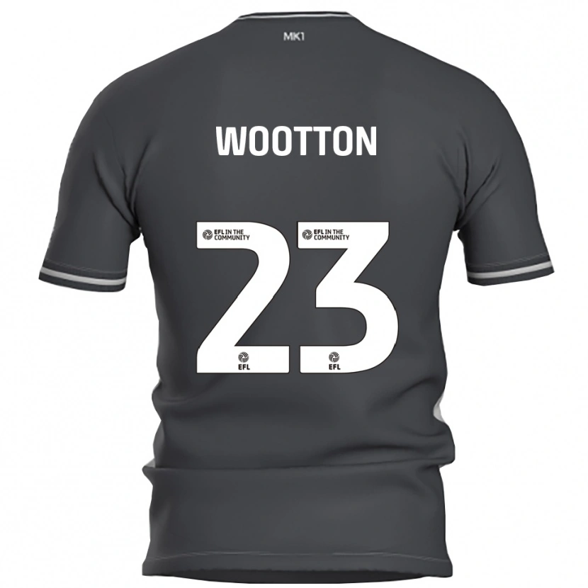 Danxen Kinderen Sydney Wootton #23 Grijs Zilver Uitshirt Uittenue 2025/26 T-Shirt