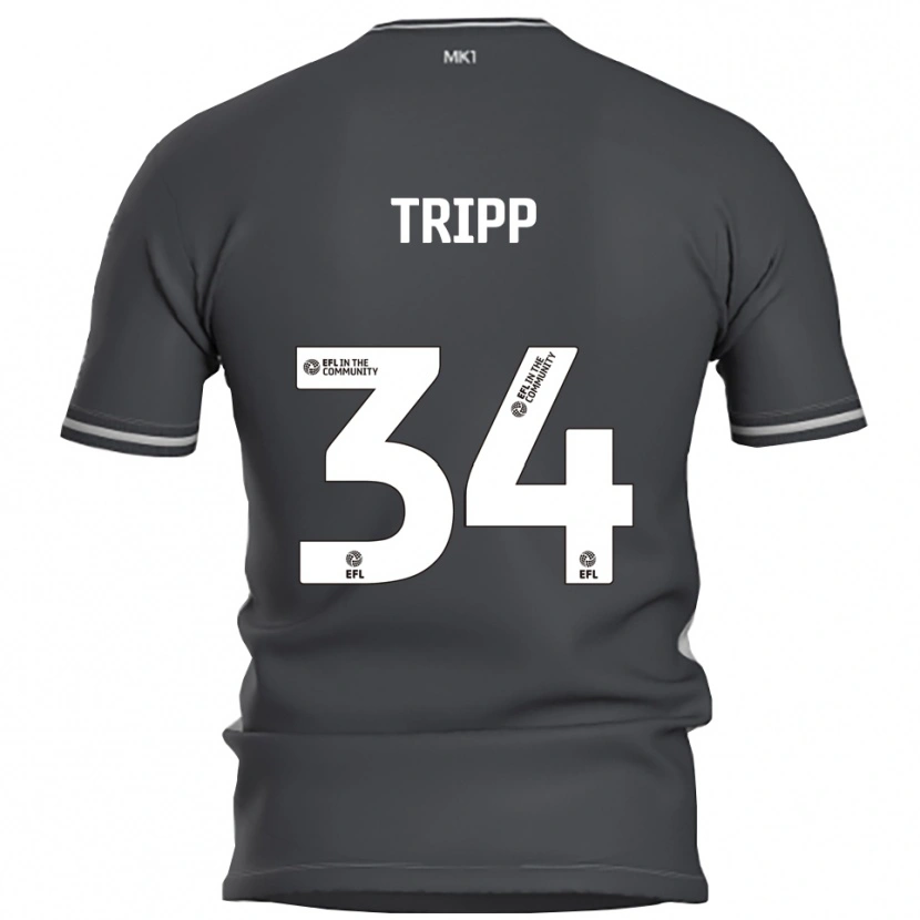 Danxen Kinderen Callum Tripp #34 Grijs Zilver Uitshirt Uittenue 2025/26 T-Shirt