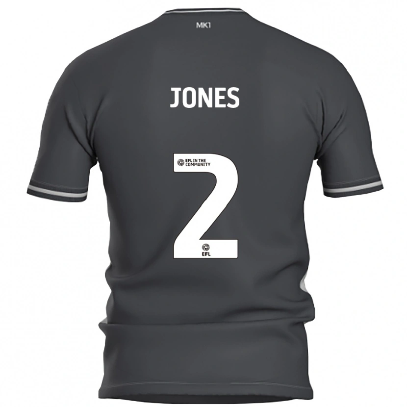 Danxen Kinderen Gethin Jones #2 Grijs Zilver Uitshirt Uittenue 2025/26 T-Shirt