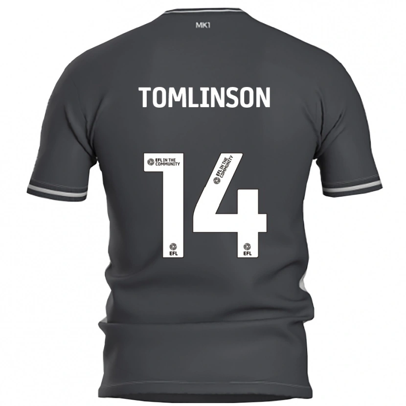 Danxen Kinderen Joe Tomlinson #14 Grijs Zilver Uitshirt Uittenue 2025/26 T-Shirt