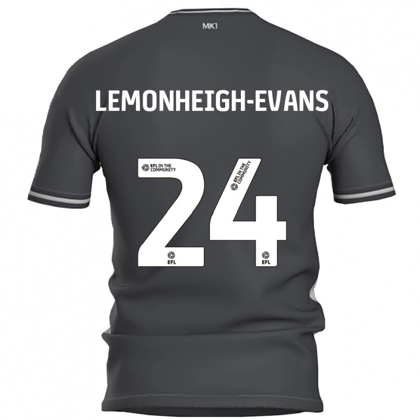 Danxen Kinderen Connor Lemonheigh-Evans #24 Grijs Zilver Uitshirt Uittenue 2025/26 T-Shirt