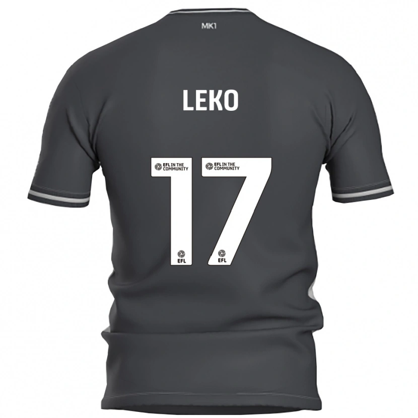 Danxen Kinderen Jonathan Leko #17 Grijs Zilver Uitshirt Uittenue 2025/26 T-Shirt