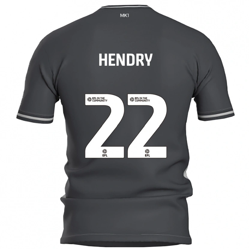 Danxen Kinderen Callum Hendry #22 Grijs Zilver Uitshirt Uittenue 2025/26 T-Shirt