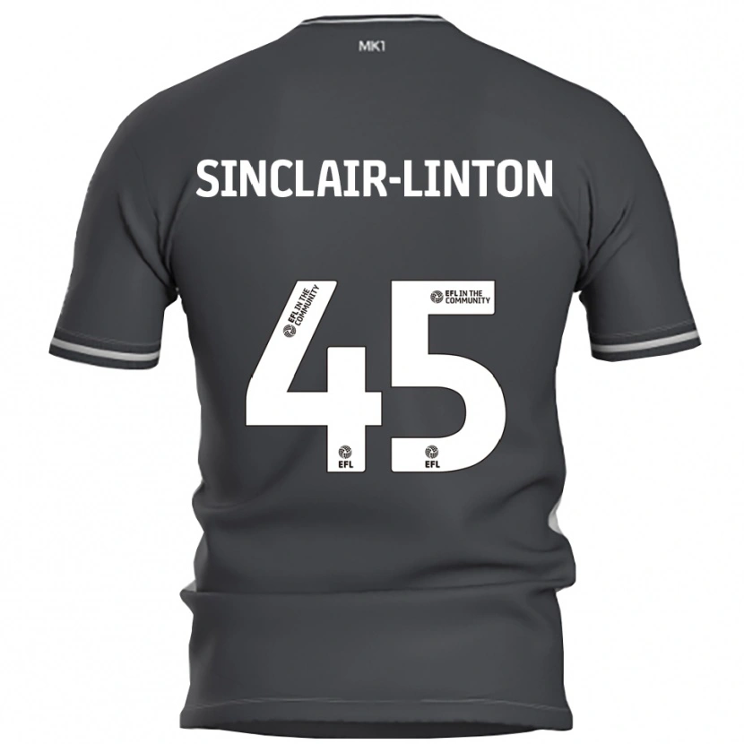Danxen Kinderen Kobe Sinclair-Linton #45 Grijs Zilver Uitshirt Uittenue 2025/26 T-Shirt