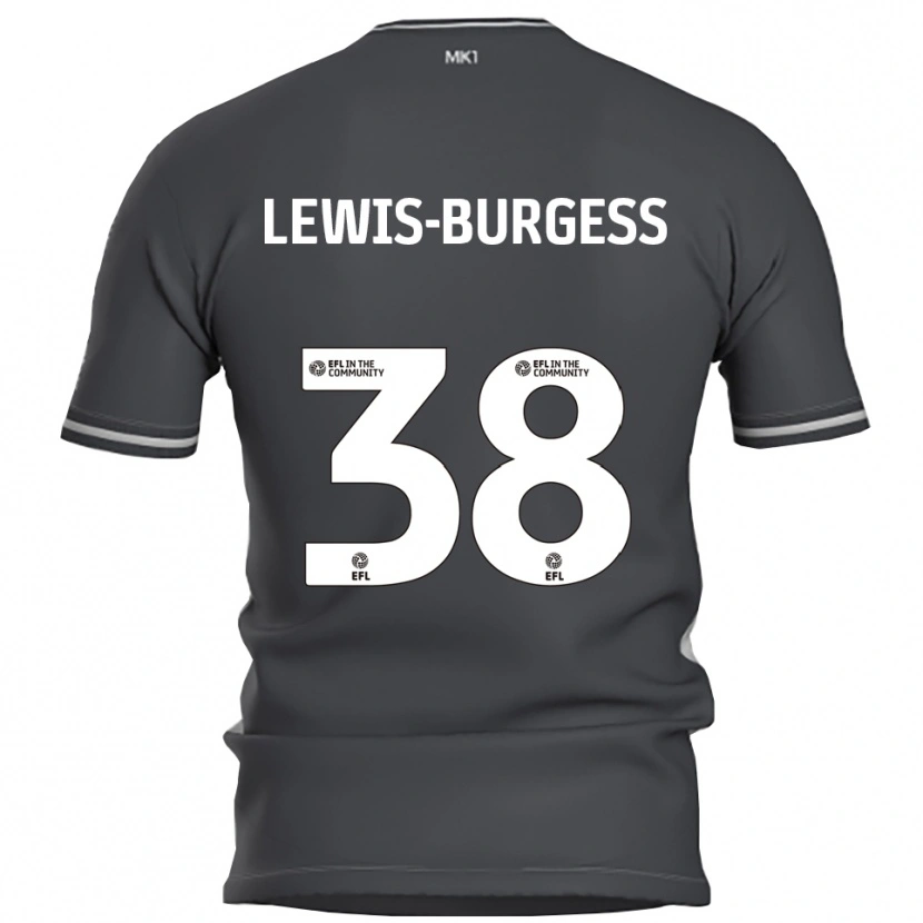 Danxen Kinderen Keon Lewis-Burgess #38 Grijs Zilver Uitshirt Uittenue 2025/26 T-Shirt