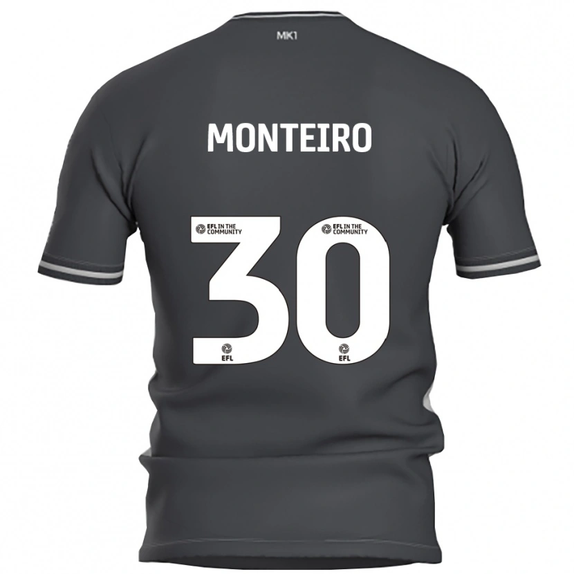 Danxen Kinderen Jesse Da Costa Monteiro #30 Grijs Zilver Uitshirt Uittenue 2025/26 T-Shirt