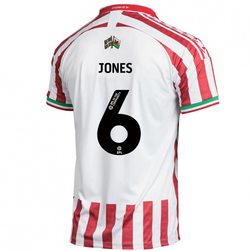 Danxen Kinderen George Jones #6 Rood Wit Uitshirt Uittenue 2025/26 T-Shirt