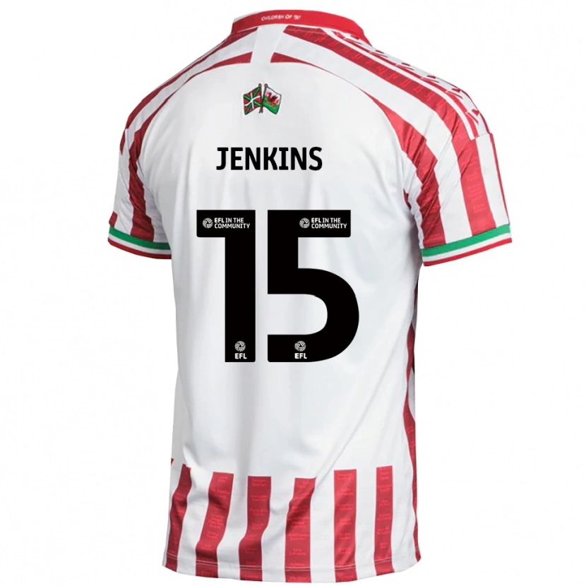 Danxen Kinderen Lee Jenkins #15 Rood Wit Uitshirt Uittenue 2025/26 T-Shirt