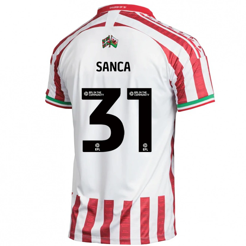 Danxen Kinderen Nelson Sanca #31 Rood Wit Uitshirt Uittenue 2025/26 T-Shirt