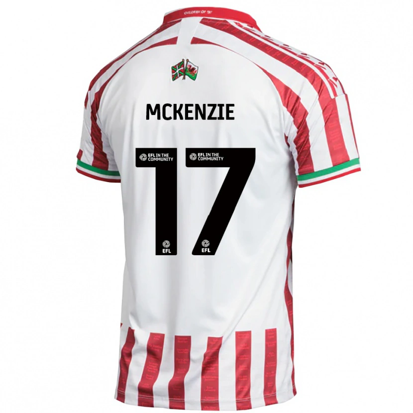 Danxen Kinderen Myles Mckenzie #17 Rood Wit Uitshirt Uittenue 2025/26 T-Shirt