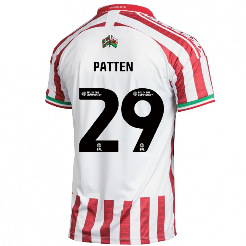 Danxen Kinderen Keenan Patten #29 Rood Wit Uitshirt Uittenue 2025/26 T-Shirt