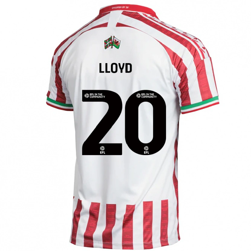 Danxen Kinderen Ben Lloyd #20 Rood Wit Uitshirt Uittenue 2025/26 T-Shirt