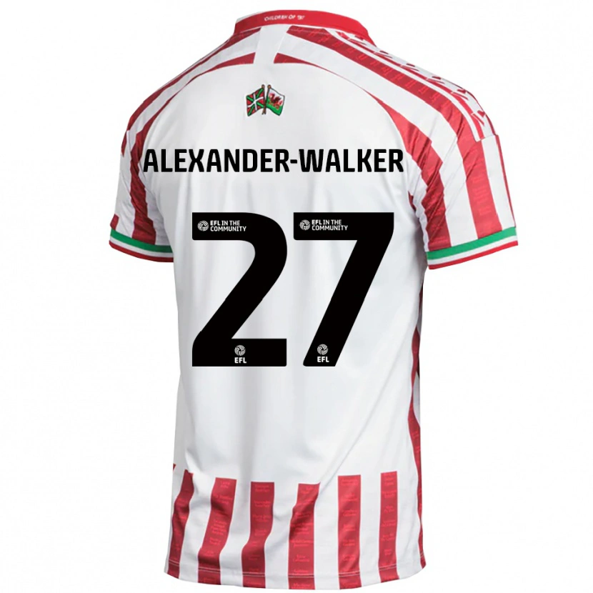 Danxen Kinderen Moses Alexander-Walker #27 Rood Wit Uitshirt Uittenue 2025/26 T-Shirt