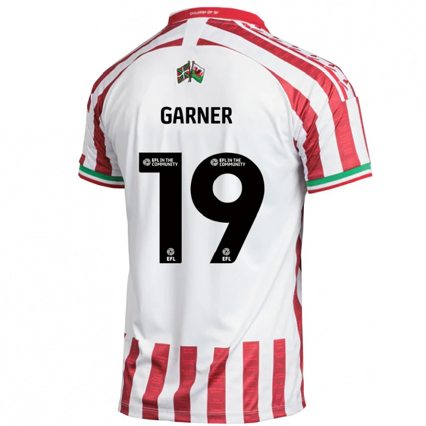 Danxen Kinderen Gerard Garner #19 Rood Wit Uitshirt Uittenue 2025/26 T-Shirt