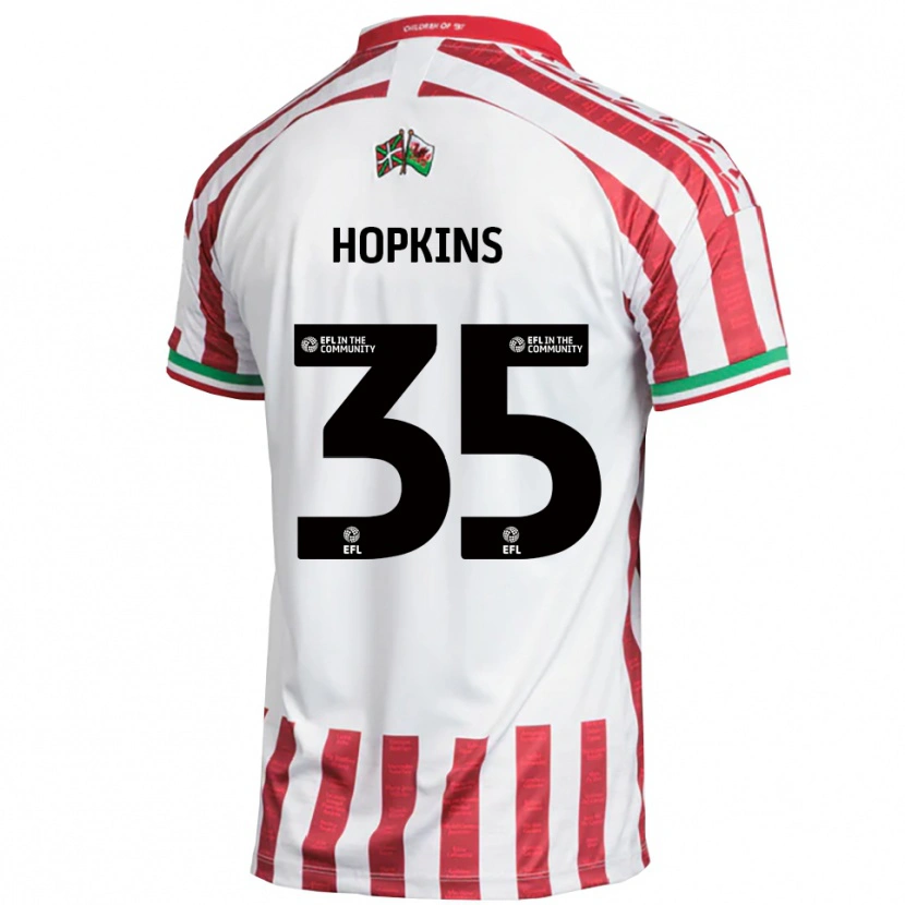 Danxen Kinderen Bailey Hopkins #35 Rood Wit Uitshirt Uittenue 2025/26 T-Shirt