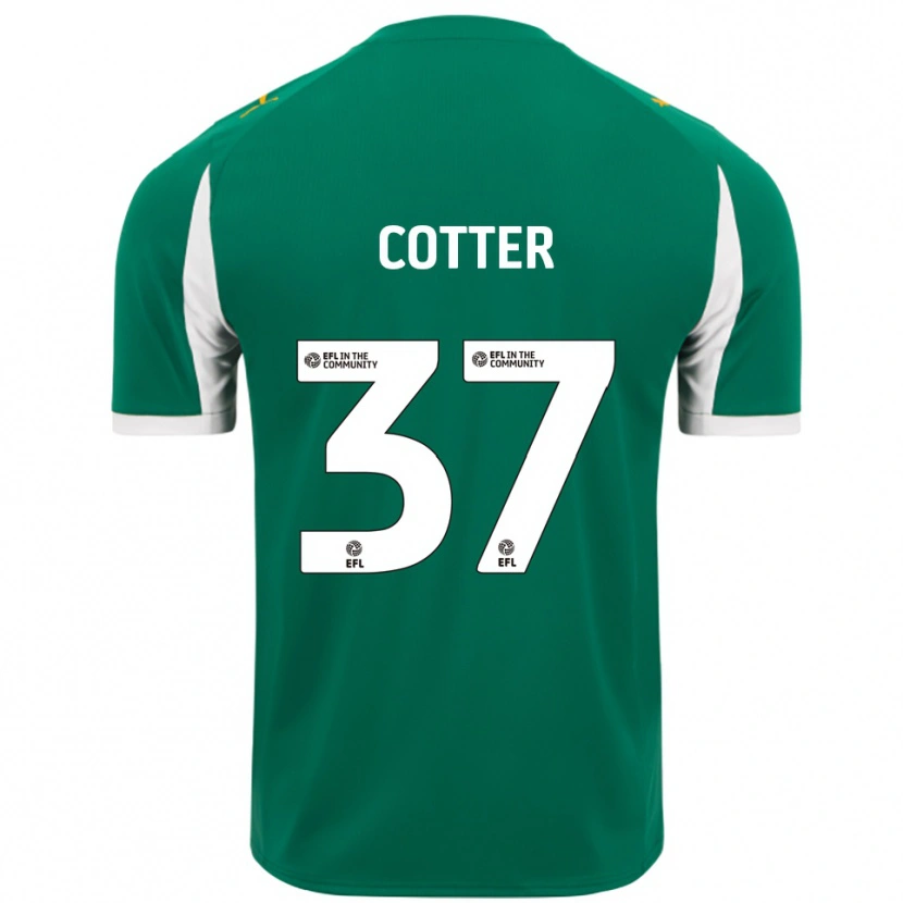 Danxen Kinderen Barry Cotter #37 Groen Wit Uitshirt Uittenue 2025/26 T-Shirt