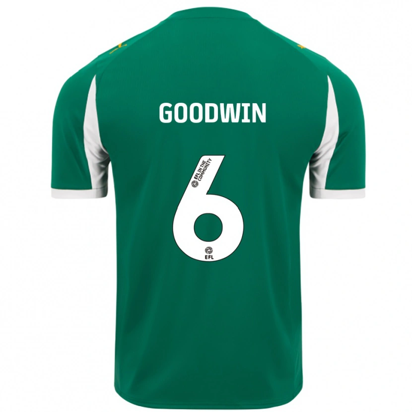 Danxen Kinderen Alfie Goodwin #6 Groen Wit Uitshirt Uittenue 2025/26 T-Shirt