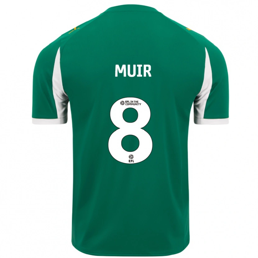 Danxen Kinderen Kameron Muir #8 Groen Wit Uitshirt Uittenue 2025/26 T-Shirt