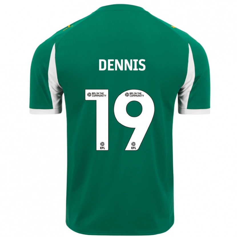 Danxen Kinderen Matthew Dennis #19 Groen Wit Uitshirt Uittenue 2025/26 T-Shirt