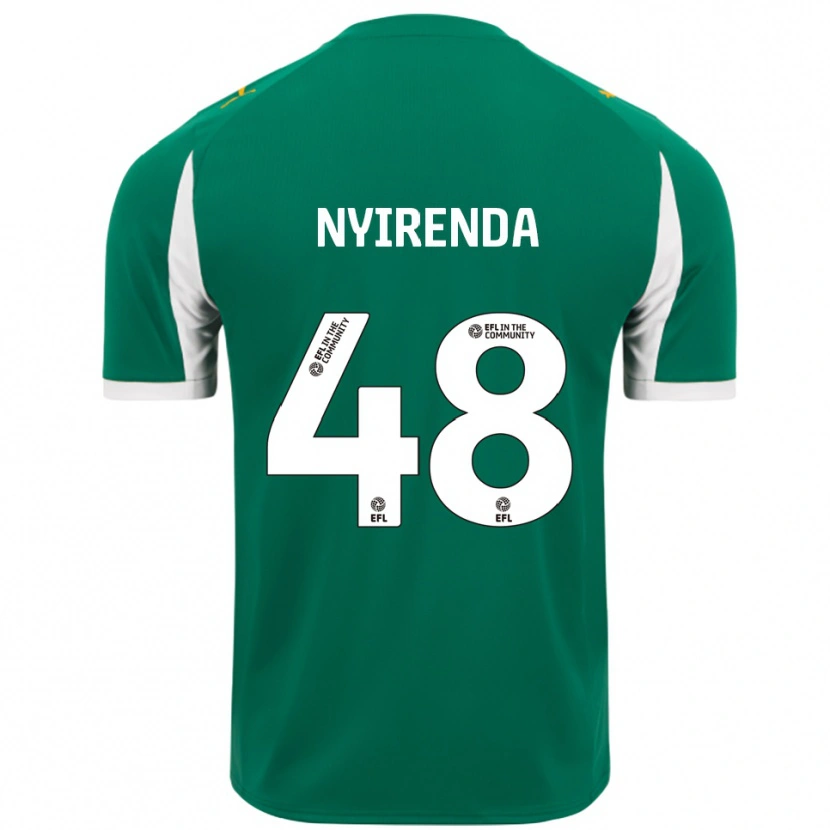 Danxen Kinderen Themba Nyirenda #48 Groen Wit Uitshirt Uittenue 2025/26 T-Shirt