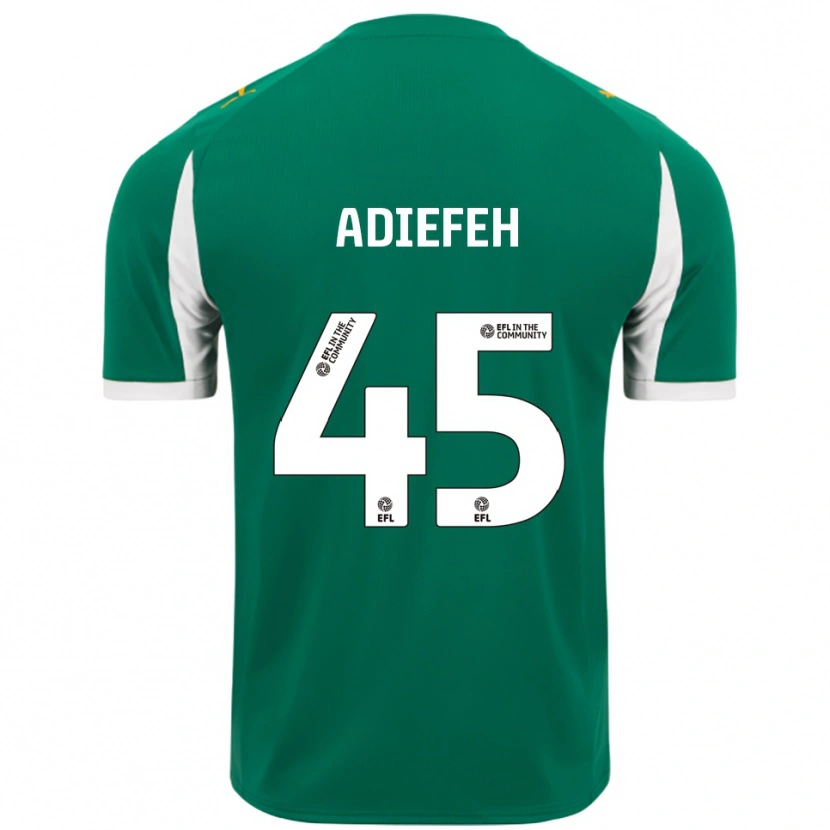 Danxen Kinderen Daniel Adiefeh #45 Groen Wit Uitshirt Uittenue 2025/26 T-Shirt
