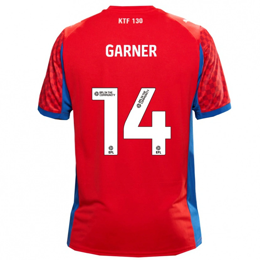 Danxen Kinderen Joe Garner #14 Rood Blauw Uitshirt Uittenue 2025/26 T-Shirt