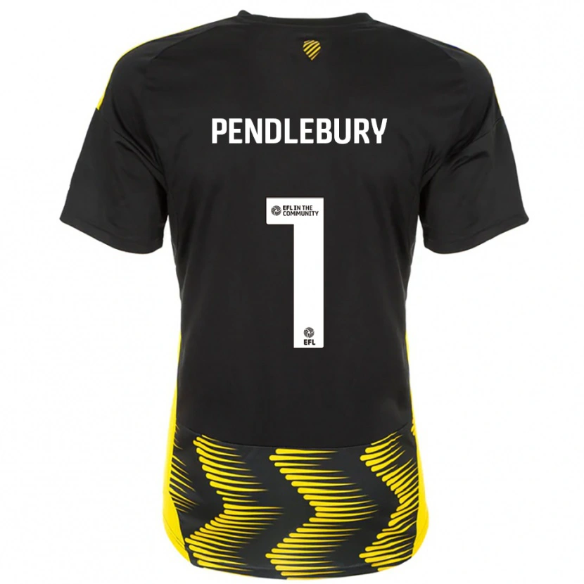 Danxen Kinderen Izzy Pendlebury #1 Zwart Geel Uitshirt Uittenue 2025/26 T-Shirt