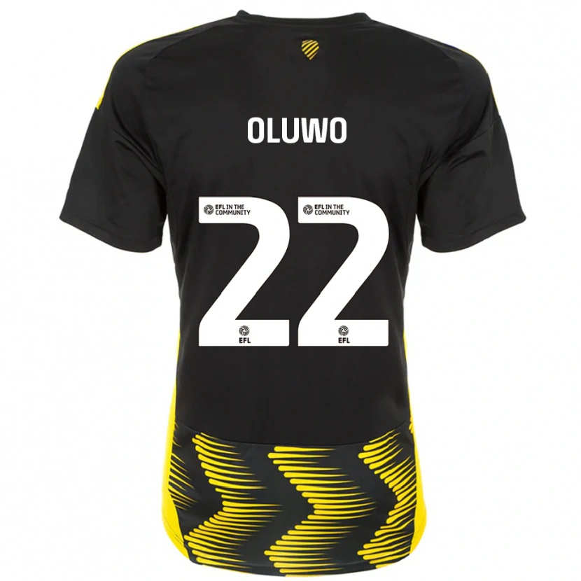 Danxen Kinderen Adebola Oluwo #22 Zwart Geel Uitshirt Uittenue 2025/26 T-Shirt