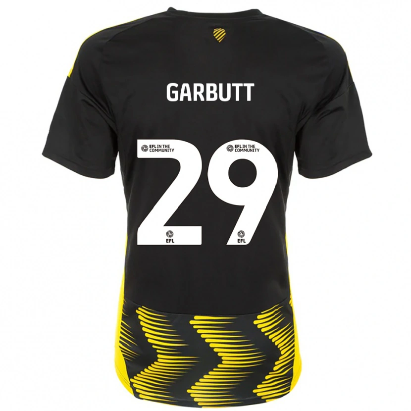 Danxen Kinderen Luke Garbutt #29 Zwart Geel Uitshirt Uittenue 2025/26 T-Shirt