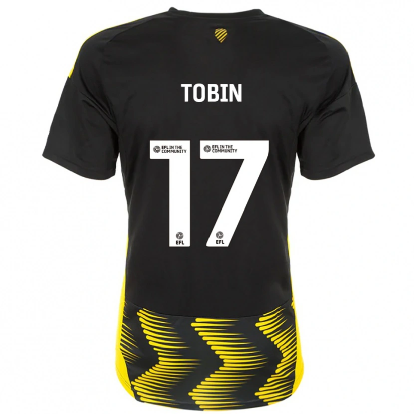 Danxen Kinderen Laura Tobin #17 Zwart Geel Uitshirt Uittenue 2025/26 T-Shirt